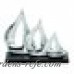 Beachcrest Home Whitefield Silver Aluminum Three Sail Sculpture BCHH8256