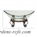 Cole Grey Glass Bowl with Metal Stand COGR4714