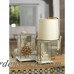 Darby Home Co Wallick Glass Box on Marble and Brass Base Decorative Box DRBH7001