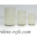 House of Hampton Glass Cylinder 3 Piece Crystal Votive Holder Set GRNN1045
