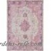 Bungalow Rose Kahina Vintage Distressed Oriental Bright Pink Area Rug BGRS1194
