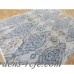 Astoria Grand One-of-a-Kind Railsback Ikat Hand-Knotted Wool Aqua Blue Area Rug OLRG2224